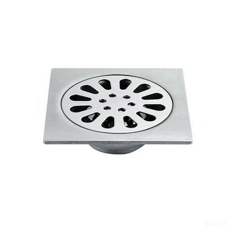 Stainless Steel Square Shower Floor Drain, Removable Cover, Kitchen Bathroom