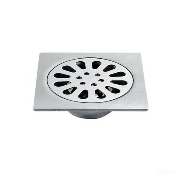 Stainless Steel Square Shower Floor Drain, Removable Cover, Kitchen Bathroom