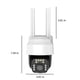 thumbnail image 3 of Cámara de seguridad digital de 3 MP, inalámbrica, para exteriores, con WiFi, vista de 360°, domo PTZ de 1296P, detección de movimiento, audio bidireccional, visión nocturna a color, cámara web WiFi., 3 of 9