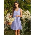 thumbnail image 4 of Ekouaer Cotton Nightgowns for Women Sleeveless Night Gown Tank Sleep Shirts Pleated Night Shirts V Neck Chemise, 4 of 6
