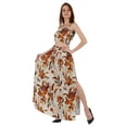 thumbnail image 3 of Bimba 2 Pcs Sexy Beach Party Wear Dress For Womens Printed Smocked Crop Top & Long Skirt CoordSet, 3 of 7