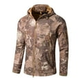 thumbnail image 1 of Chaqueta táctica de camuflaje con capucha para hombre, para otoño e invierno, para exteriores, estilo militar, softshell, forro polar, impermeable, resistente al viento, cálida, para caza y sende, 1 of 5