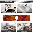 thumbnail image 7 of Coolnut Fall Leaves Retro Kitchen Sink Splash Guard 2 Packs Faucet Absorbent Mats Maple Leaf Autumn Faucet Handle Drip Catcher Quickly Drying Mat for Kitchen Counter Bathroom, 14.9"x5.5", 7 of 7