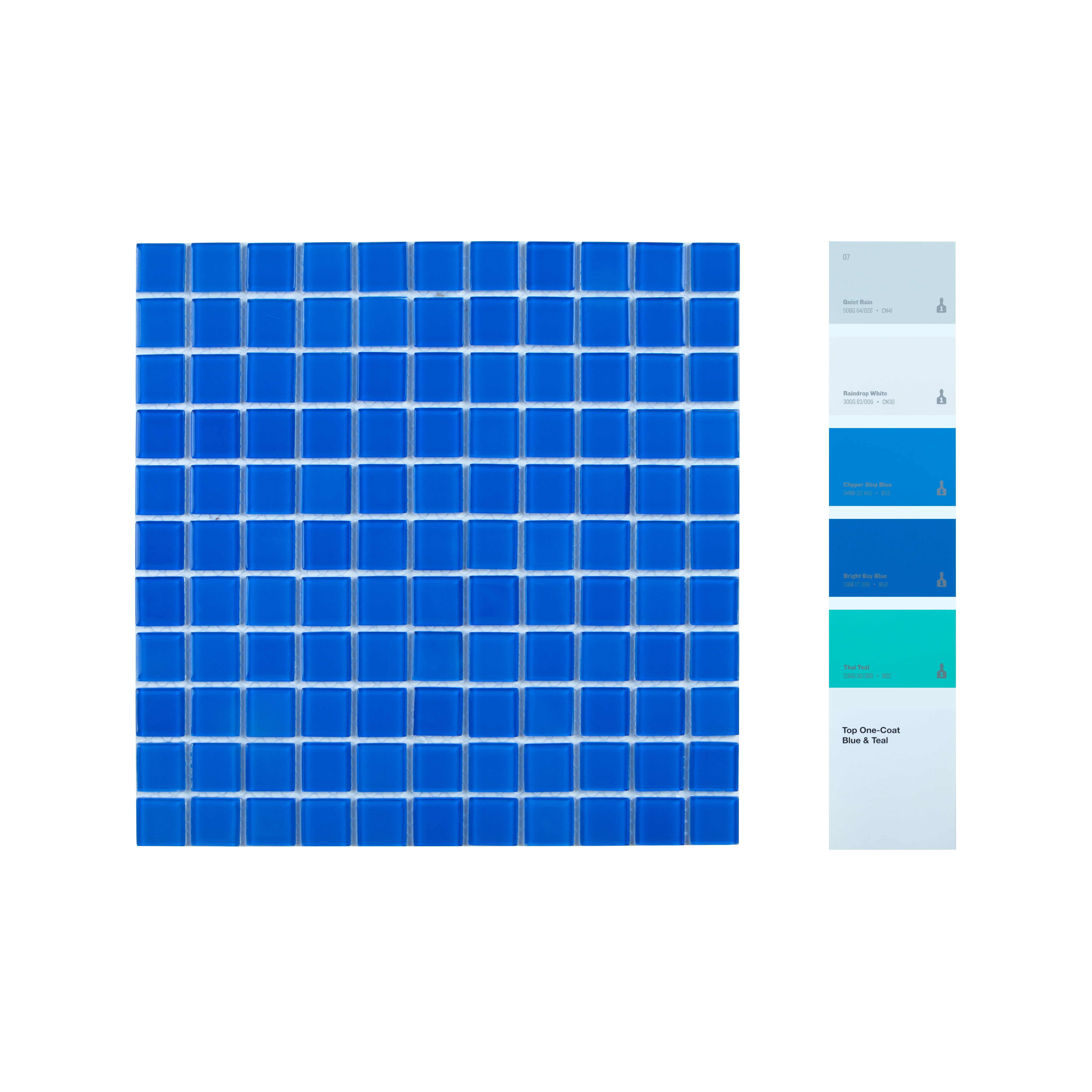 WS Tiles - Crystals Aqua 12 in. x 12 in. Square Glass Mosaic Wall Tile (22  sq. ft / Case)