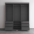 thumbnail image 5 of Monaco 3 Door Modern 71" Wardrobe with Mirror, 5 of 6