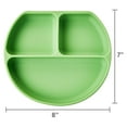 thumbnail image 5 of Parent's Choice 3 Compartment Section Silicone Toddler Plate Sage Green, 5 of 6