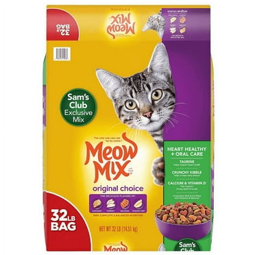 Meow Mix Original Choice Dry Cat Food, Heart Health & Oral Care Formula ...