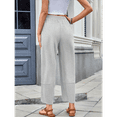 thumbnail image 6 of Women Baggy Wide Leg Pants Casual Elastic Waisted Palazzo Harem Pants with Pockets Light Gray S, 6 of 7