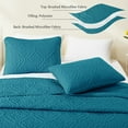 thumbnail image 6 of Exclusivo Mezcla King Quilt Bedding Set, Lightweight Soft Bedspreads Coverlets with 2 Pillow Shams, Modern Teal Oversized Quilts King Size for All Seasons, 6 of 7
