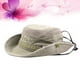 thumbnail image 3 of Sombrero para actividades al aire libre, sombrero de pescador, sombrero de malla de algodón con protección UV, sombrero para el sol y la playa (caqui), 3 of 6