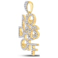 thumbnail image 2 of 10kt Yellow Gold Mens Round Diamond No Days Off 24 7 365 Charm Pendant 2 Cttw, 2 of 2