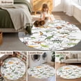 thumbnail image 5 of Round Rug 5Ft Washable Non-Slip, Dinosaur Circle Area Rugs for Living Room Bedroom, Funny Dino Cute Cartoon Boys Girls Children Indoor Floor Mats Carpet Runner for Home Decor Aesthetic, 5 of 8