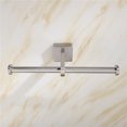 thumbnail image 2 of Soporte de rollo de papel de doble varilla de acero inoxidable, estante impermeable tipo perforador, soporte de tejido para baño y cocina, soportes plateados para el hogar Inevent HA010239-01B, 2 of 6