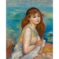 thumbnail image 2 of Renoir, Pierre-Auguste 26x32 White Modern Wood Framed Museum Art Print Titled - Etter badet, 2 of 4