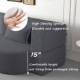 thumbnail image 6 of FIRSCOOK 15" Full Size Convertible Folding Sofa Bed with Pillows, Foam-Filled Teddy Fabric Couch, Gray, 6 of 12