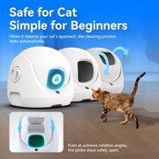CATLINK 70L Automatic Litter Box for Multiple Cats, Low Entry,for kittens and senior cats, Odor Control(Litter Bags Set)