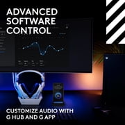 Logitech G Astro A50 LIGHTSPEED Wireless Gaming Headset + Base Station (Gen 5), PRO-G GRAPHENE, 3-System Switching, USB-C to Xbox, PS5, PC/Mac or Nintendo Switch, Bluetooth , White