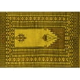 thumbnail image 1 of Ahgly Company Indoor Rectangle Abstract Yellow Modern Area Rugs, 2' x 4', 1 of 4