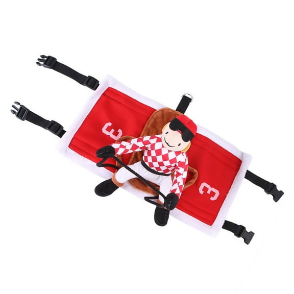 Pet Riding Costume for Dogs & Cats, Funny Dress Up Accessories with Soft Equestrian Theme