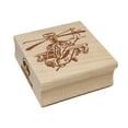 thumbnail image 1 of Cartoon Military Apache Attack Helicopter Chopper Square Rubber Stamp Stamping Scrapbooking Crafting - Small 1.25in, 1 of 7