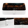 thumbnail image 4 of Cemetery PU Leather Jewelry Box Display Case with Removable Compartment and Bracelet Holder - Portable Storage Container, 4 of 6