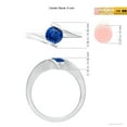 thumbnail image 5 of Angara Natural 1 Ct. Blue Sapphire Solitaire Ring in Sterling Silver for Women (Ring Size: 11.5), 5 of 10