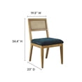 thumbnail image 2 of Maklaine Contemporary Dining Chairs Set of 2 in Heathered Weave Azure, 2 of 10