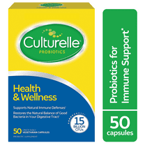 Culturelle Probiotics Health & Wellness Daily Supplement, Immunity & Digestion Support for Adults, 50 Count