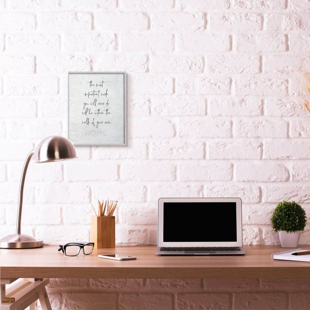 Stupell Industries Walls Of Your Home Family Inspirational Word On Wood Texture Design Gray Farmhouse Rustic Framed Giclee Texturized Art by Lettered and Lined