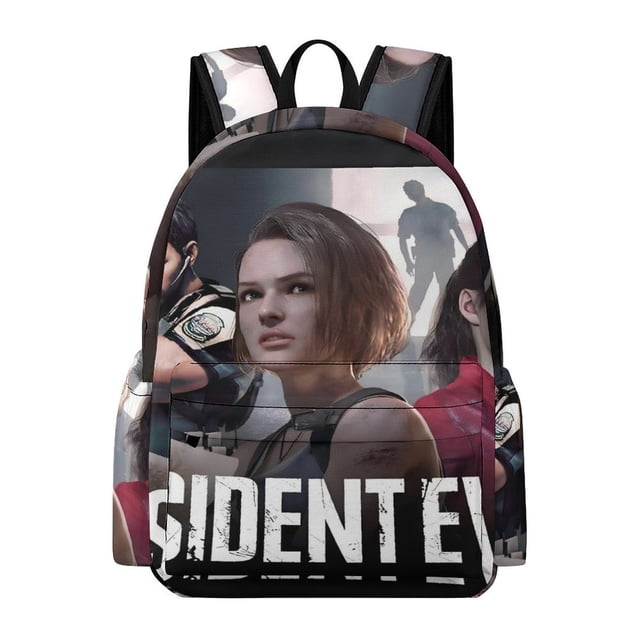 Resident Evil-theme Backpack, Campus style schoolbag Bookbag with Adjustable Shoulder Straps And Large Zip Compartment, Unisex Travel Bags.42x30x15cm