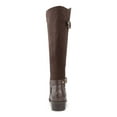 thumbnail image 2 of KAREN SCOTT Womens Brown Crocodile Extra Wide Calf Buckle Accent Studded Leandraa Almond Toe Block Heel Zip-Up Leather Riding Boot 7.5 W XWC, 2 of 4