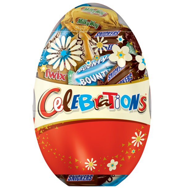 MARS CELEBRATIONS Chocolate Candy Bar Variety Easter Egg, 6.49 oz