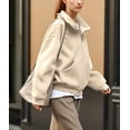 thumbnail image 3 of Zip Up Hoodies for Mens and Women High Collar Casual Hooded Sweatshirt with Pocket, 3 of 6