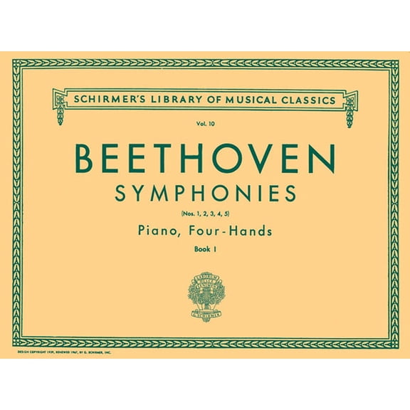 Schirmer's Library of Musical Classics Symphonies - Book 1 (1-5): Schirmer Library of Classics Volume 10 Piano Duet, Book 10, (Paperback)
