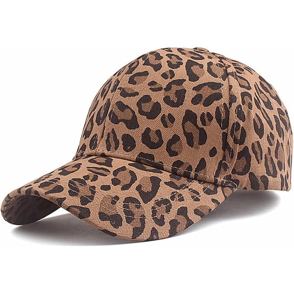 CoCoMangos Women's Lady's Leopard Printed Baseball Cap Trucker Hat Sun Hat Adjustable