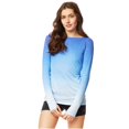 thumbnail image 2 of Aeropostale Gradient LS Camiseta básica para mujer, azul, grande Aeropostale Camiseta básica, 2 of 2