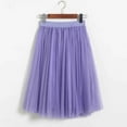 thumbnail image 3 of Women's A-Line Pleated Tutu Skirt - Mesh Chiffon, High Waist, Vintage Style, One Size Fits Most, Spring/Summer/Autumn, 3 of 4