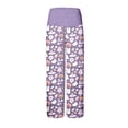 thumbnail image 3 of Pantalon de Pyjama Long Décontracté à Taille Haute avec Lacets et Cordon de Serrage pour Femmes pour Confort Automne Hiver, 3 of 4