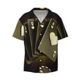 thumbnail image 5 of Daiia Casino Cards 1 Men's Linen Shirts Short Sleeve Casual Shirts Button Down Shirt for Men Beach Summer Wedding Shirt-4X-Large, 5 of 6