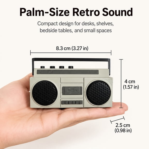 Ultra Compact Rechargeable Wireless Mini Speaker, Portable Design with Swivel Handle, Loud Clear Audio, USB Charging, Suitable for Kids and Adults Indoor Outdoor Use