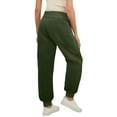 thumbnail image 4 of KeShDi Wide Leg Womens Pants Baggy sweatpants Womens Solid Color Drawstring Furry Casual Warm Wide-leg Cuffed Warm Trousers Green XL, 4 of 7