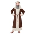 thumbnail image 6 of Gaexia Kids Shepherd Outfit Boys Robe Set Head Wrap Belt Biblical Theme Dress Up Clothing Pageant Outfit, 6 of 7