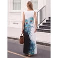thumbnail image 2 of OYYN Women's A-Line Sleeveless V-Neck Relaxed Fit Maxi Casual Dress, 2 of 5