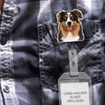 thumbnail image 4 of WIRESTER Acrylic Reel ID Holder Belt Clip Badge Retractable with Alligator Clip for Office Worker, Medical Staffs, Nurse, Doctor, Teacher, Student - Brown Tan Aussie Australian Shepherd Dog, 4 of 5