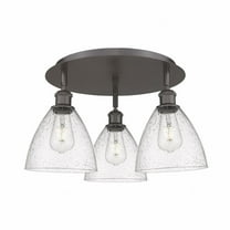 Innovations Lighting - Bristol Glass - 3 Light Flush Mount In Industrial