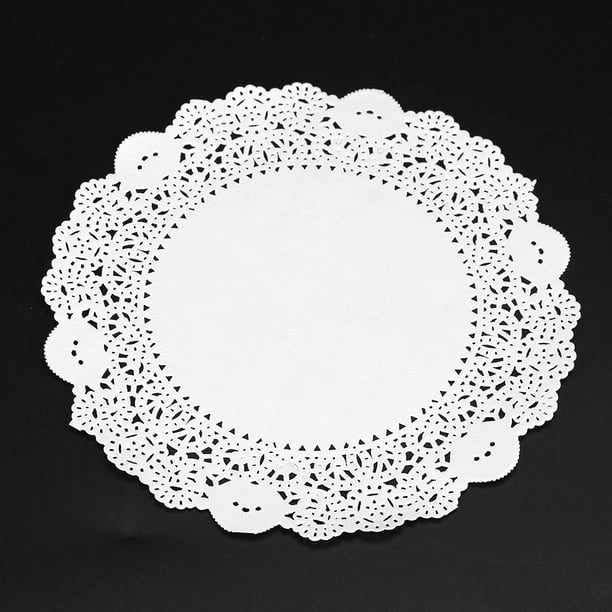 180 Piezas Tapetes de Encaje Papel Blanco Encaje Hueco Tapetes de Papel Redondos Almohadillas de Embalaje de Pastel Papel decorativo Manteles Individuales a Granel Para Pastel decoración(14cm) Ecomeon no