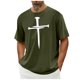thumbnail image 4 of Camisa Casual de Cuello de la Tripulación de la Impresión de Pascua de Manga Corta de Verano Top Ligero de Poliéster para los Hombres, Camiseta de Manga Corta para el Uso Diario de Primavera Verano, 4 of 9