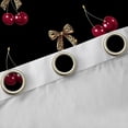 thumbnail image 4 of Erosebridal Red Cherry Leopard Print Bow Curtains Pack of 2 (42x84 Each) for Girls, Cherry Bow Curtains Blackout, 4 of 6
