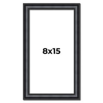8x15 Frame Black Real Wood Picture Frame Width 1.25 inches | Interior Frame Depth 0.5 inches |