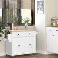 thumbnail image 2 of White MDF Kitchen Island | Spice and Towel Storage | Neat Kitchen Setup, 2 of 6
